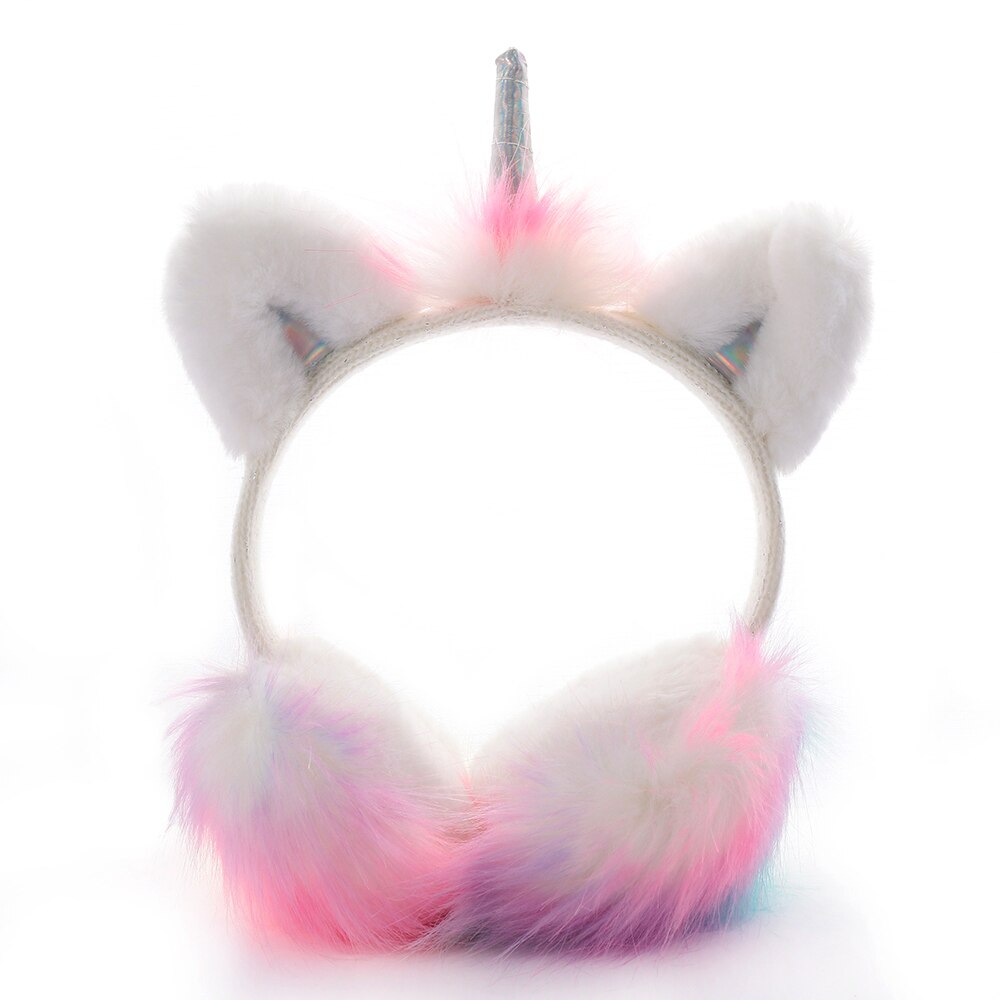    ͸  Muffs Ű  ܿ   Muffs 䳢  Thicken Plush Unicorn Ear Cover